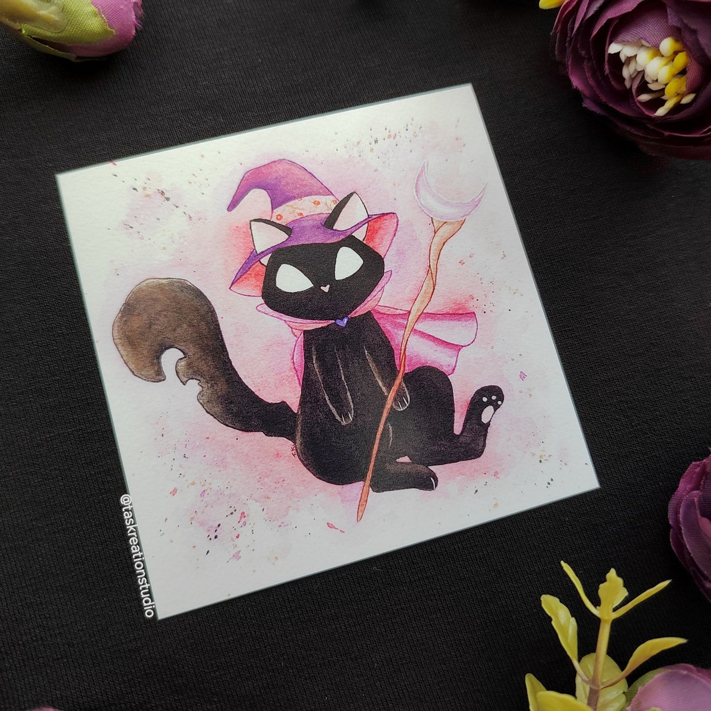 Witchy Cat Prints 3"x3" Mini or 4"x4"