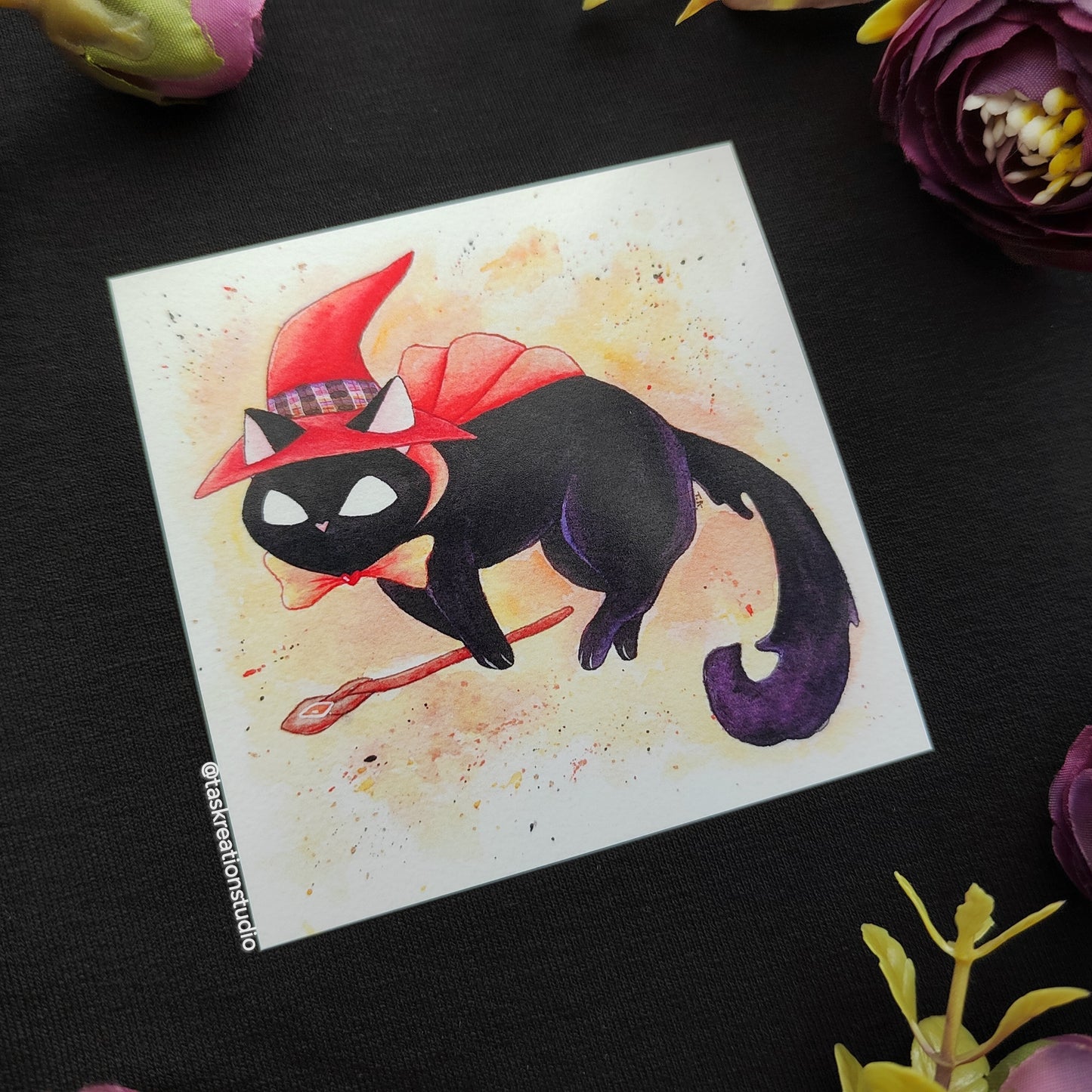Witchy Cat Prints 3"x3" Mini or 4"x4"