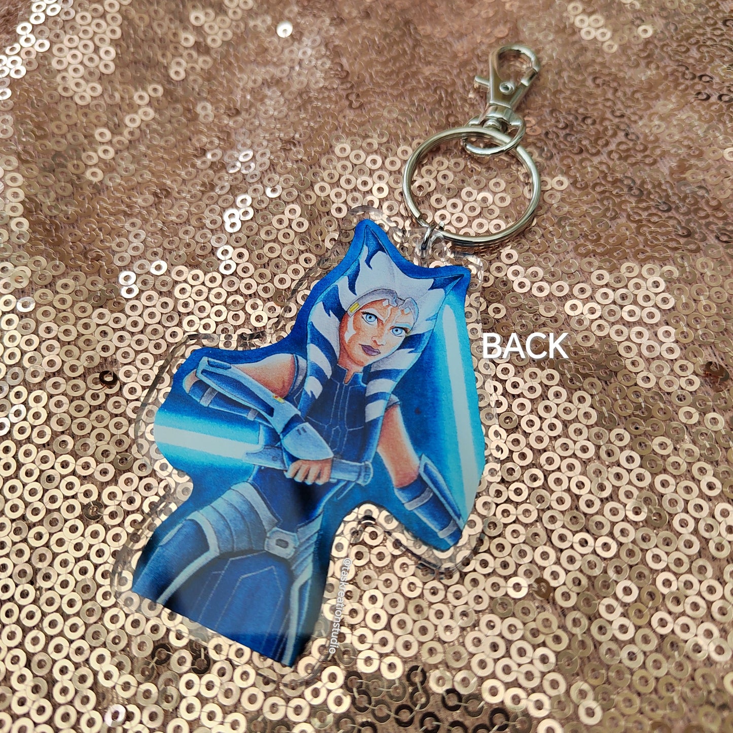 3" Thano Double Sided Acrylic Charm Keyring Accessory