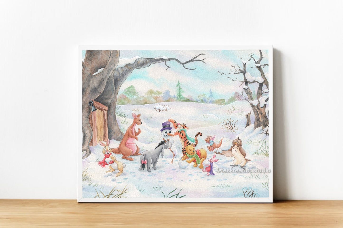 Woodland Snow Friends Print