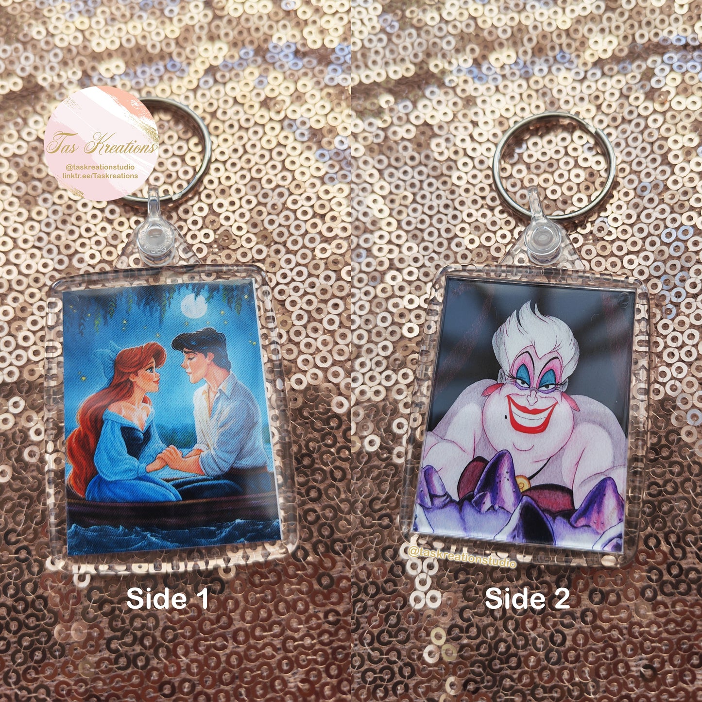 2.4" Boat Kiss Double Sided Acrylic Charm Keyring Accessory