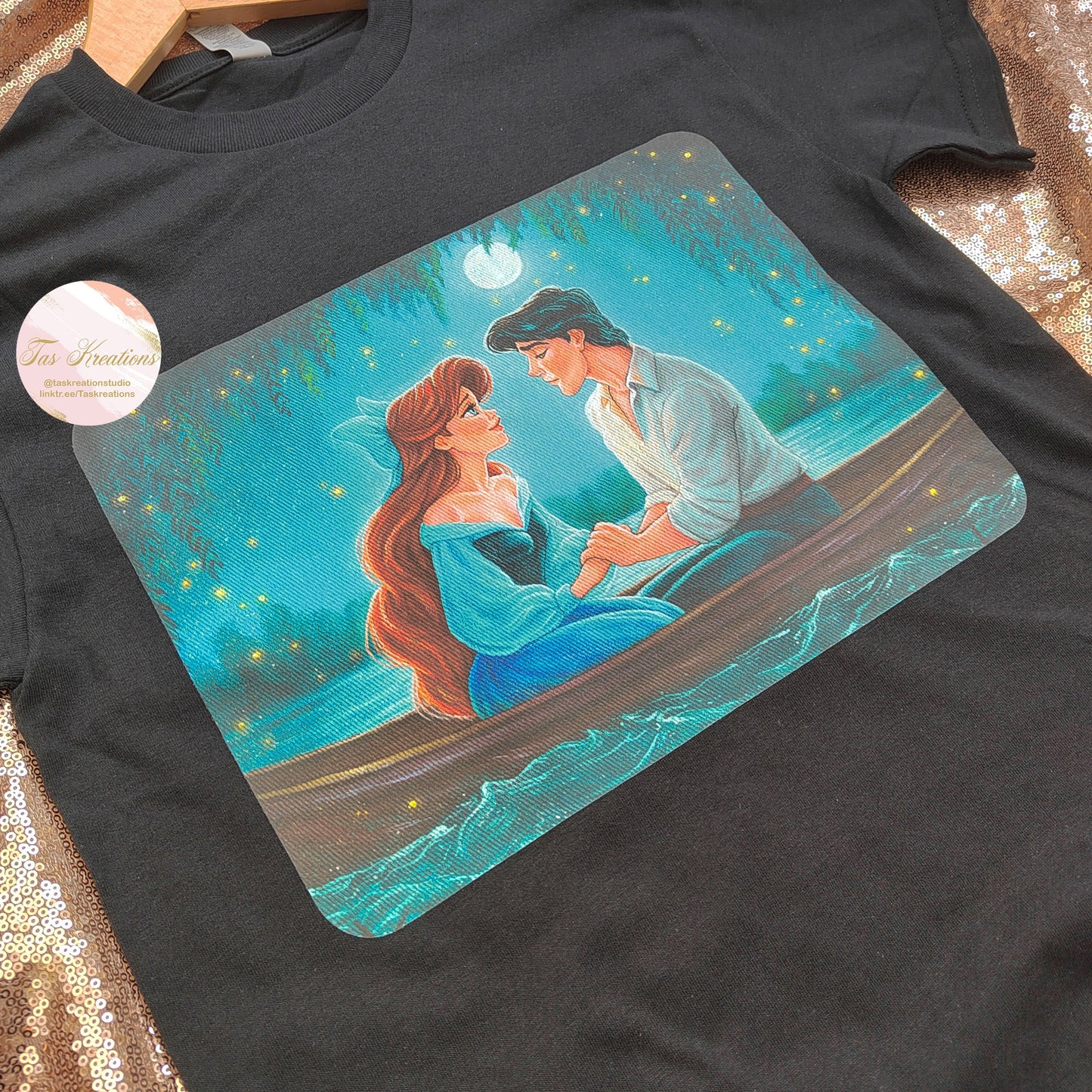 Moonlight Boat Kiss T-Shirt