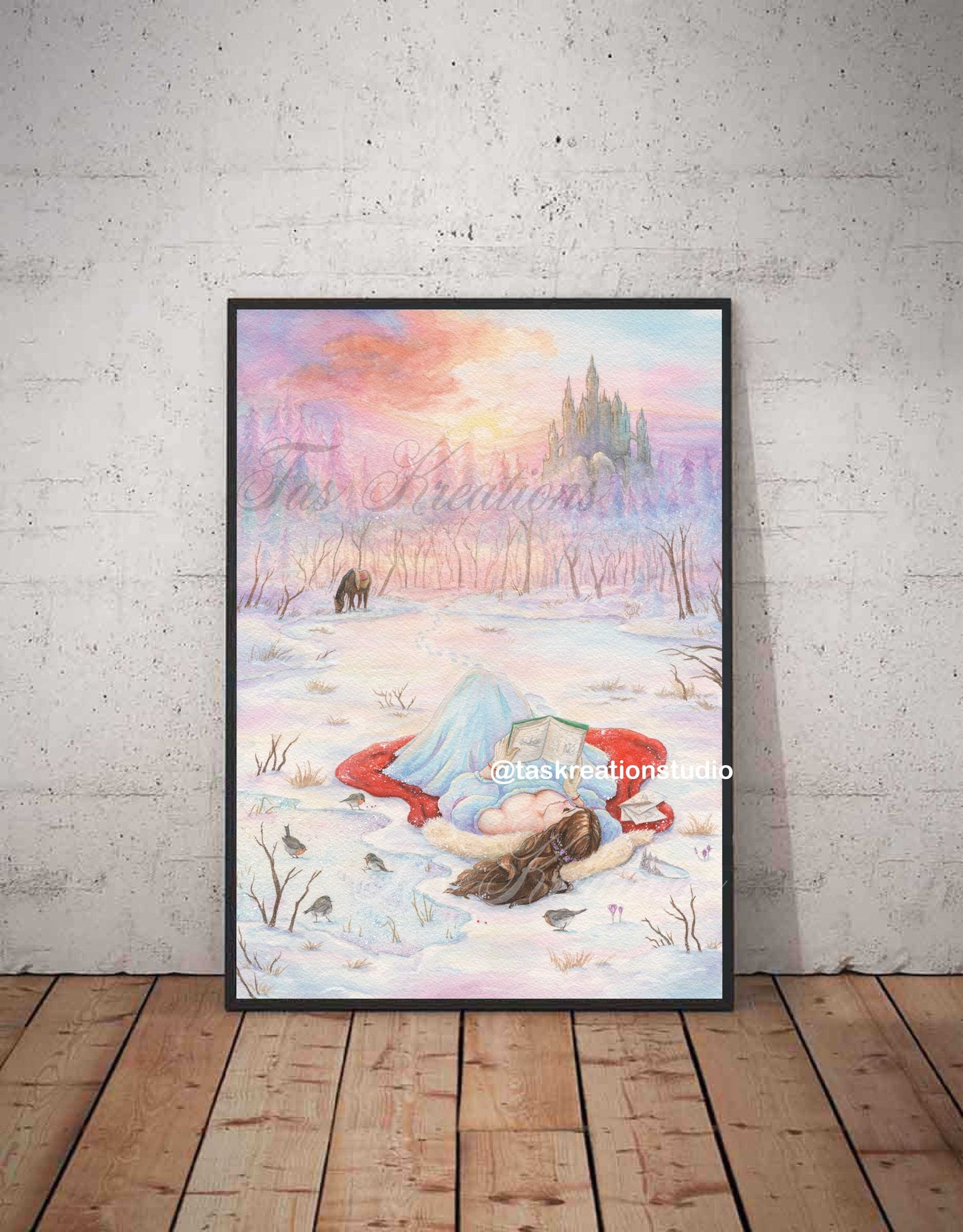 Princess and Robins Print
