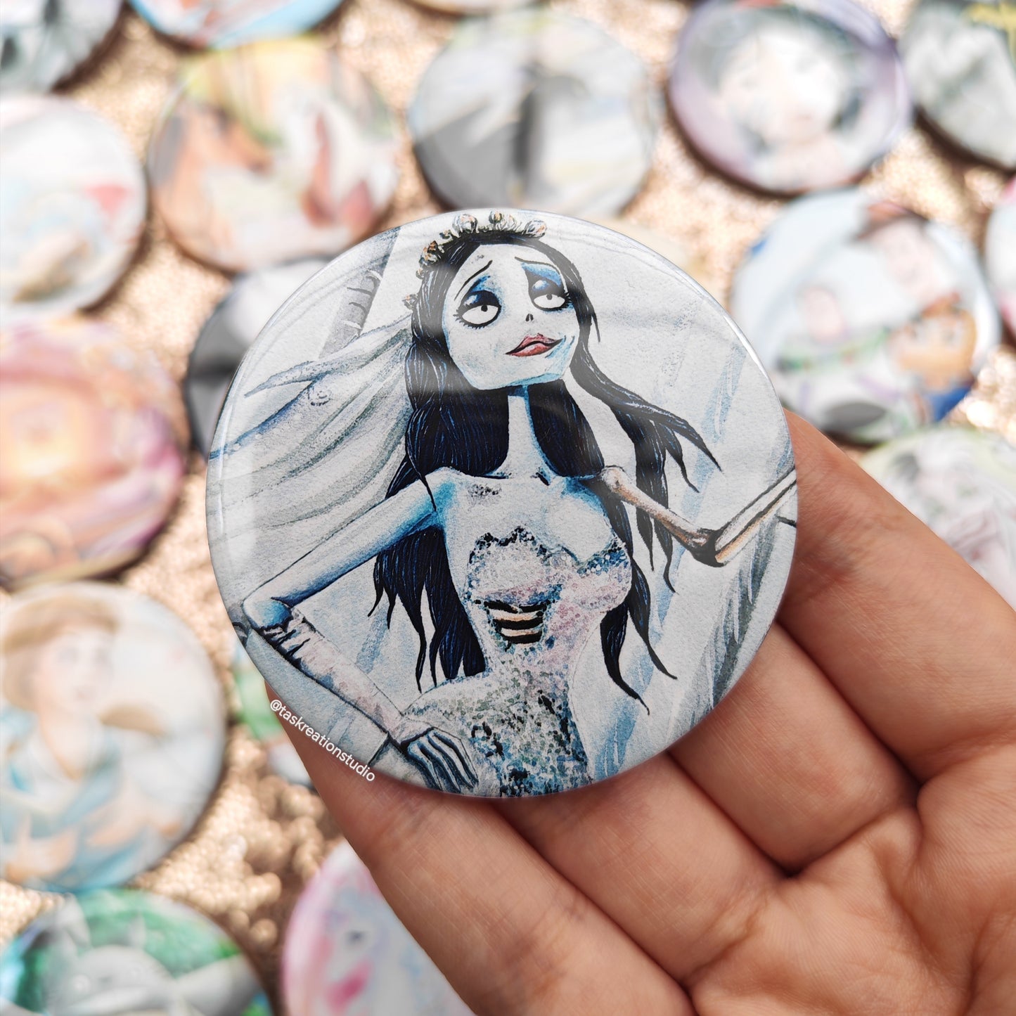 Dead Bride Dance Button Badge Accessory