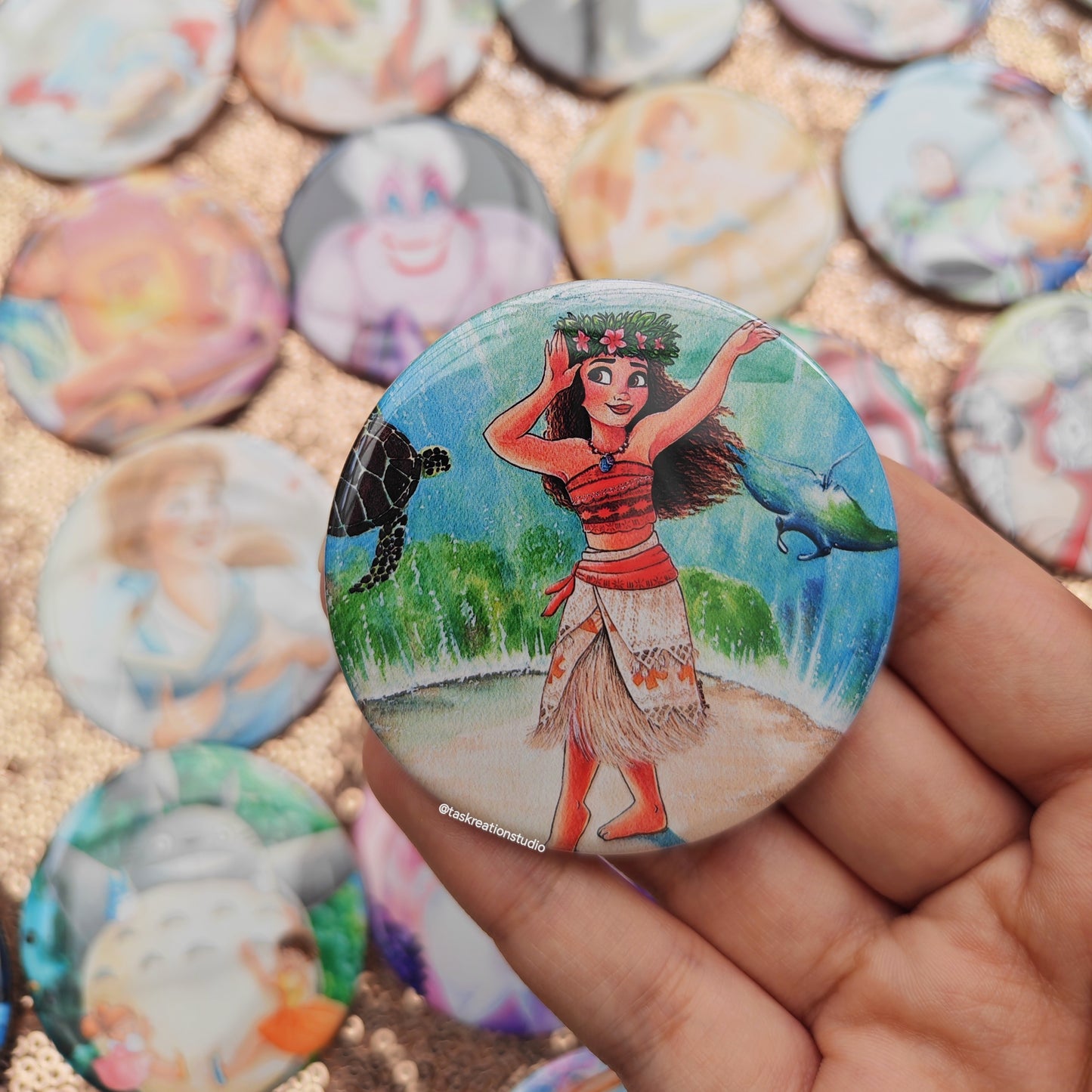 Ocean Dance Button Badge Accessory