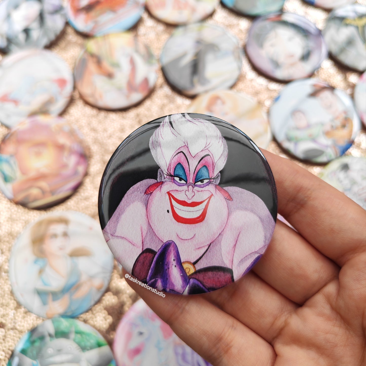 Sea Witch Button Badge Accessory