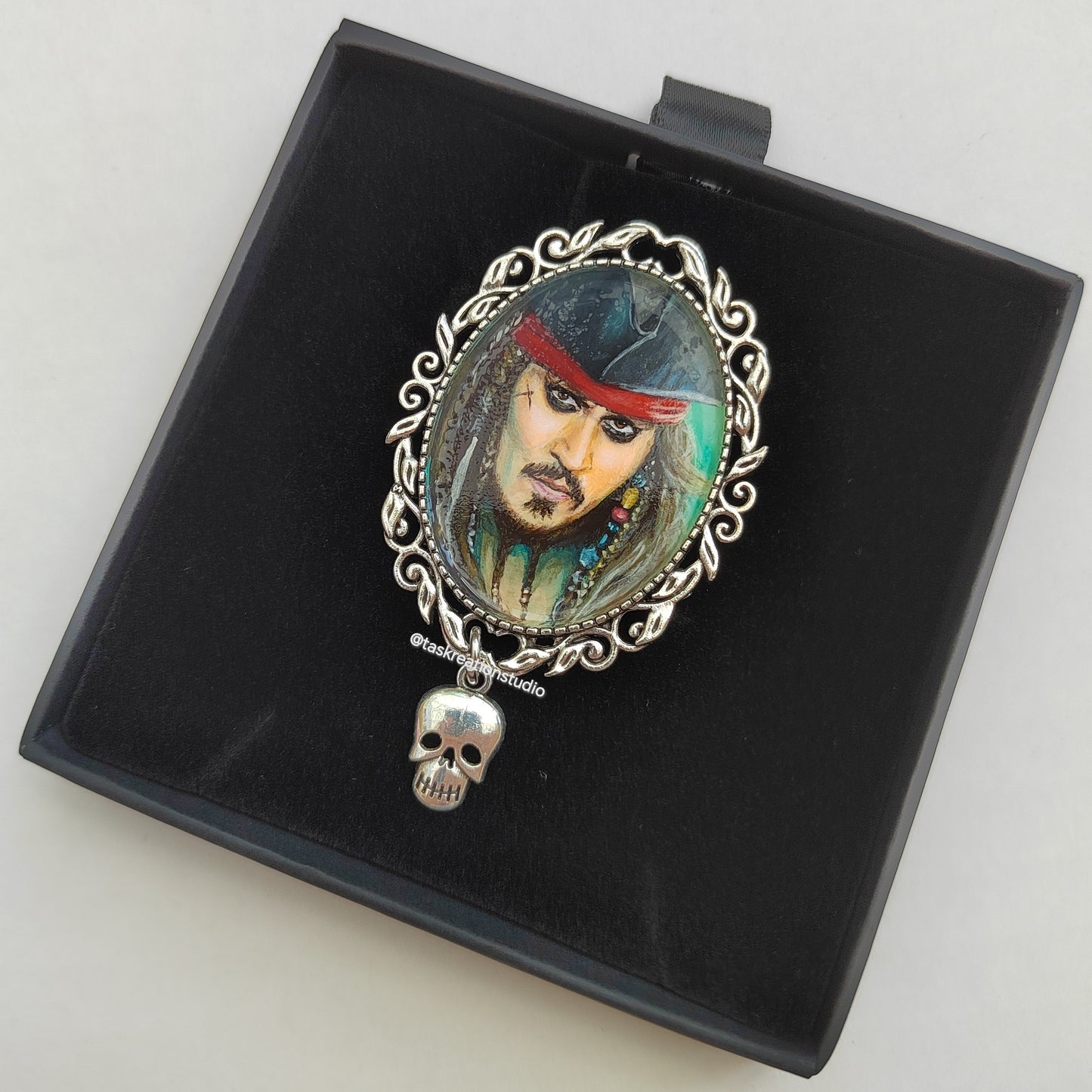 Pirate Handpainted Brooch