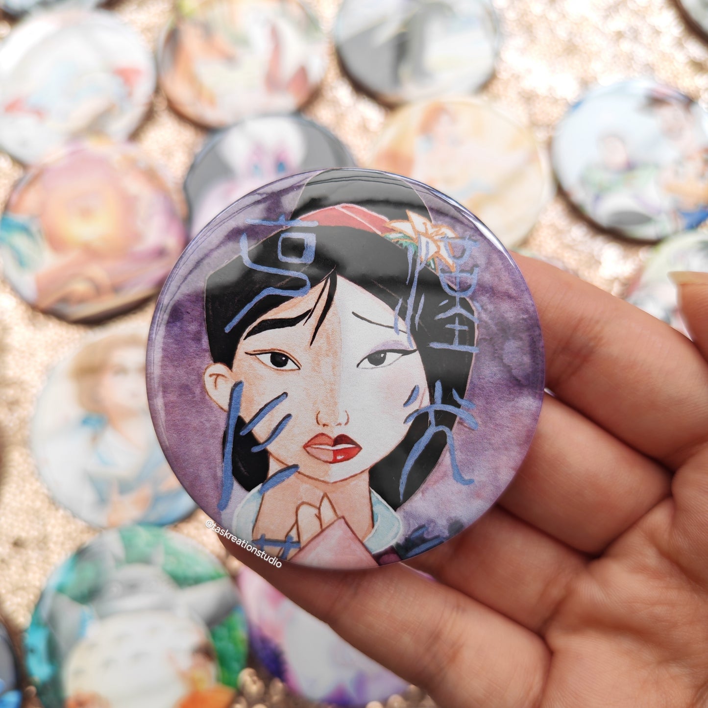Warrior Bride Button Badge Accessory
