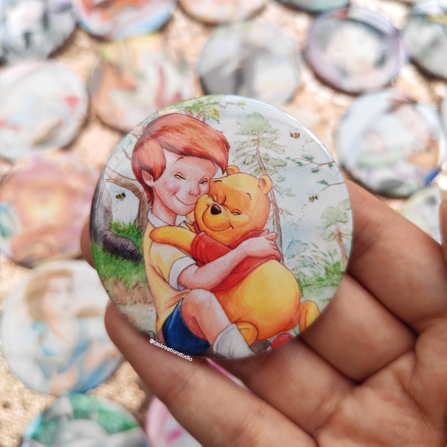 Boy and Bear Button Badge Accessory