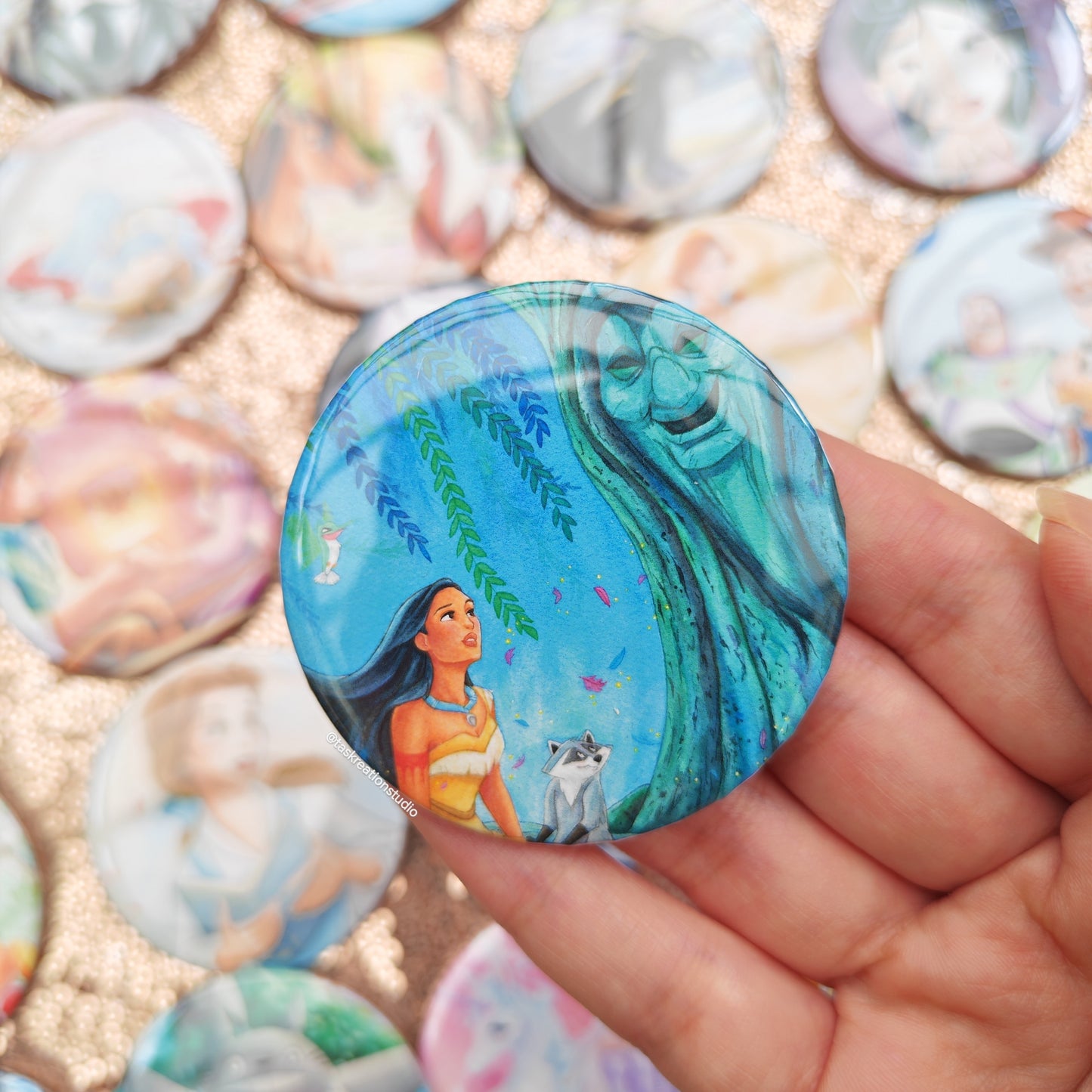 Chief's Daughter and Willow Button Badge Accessory