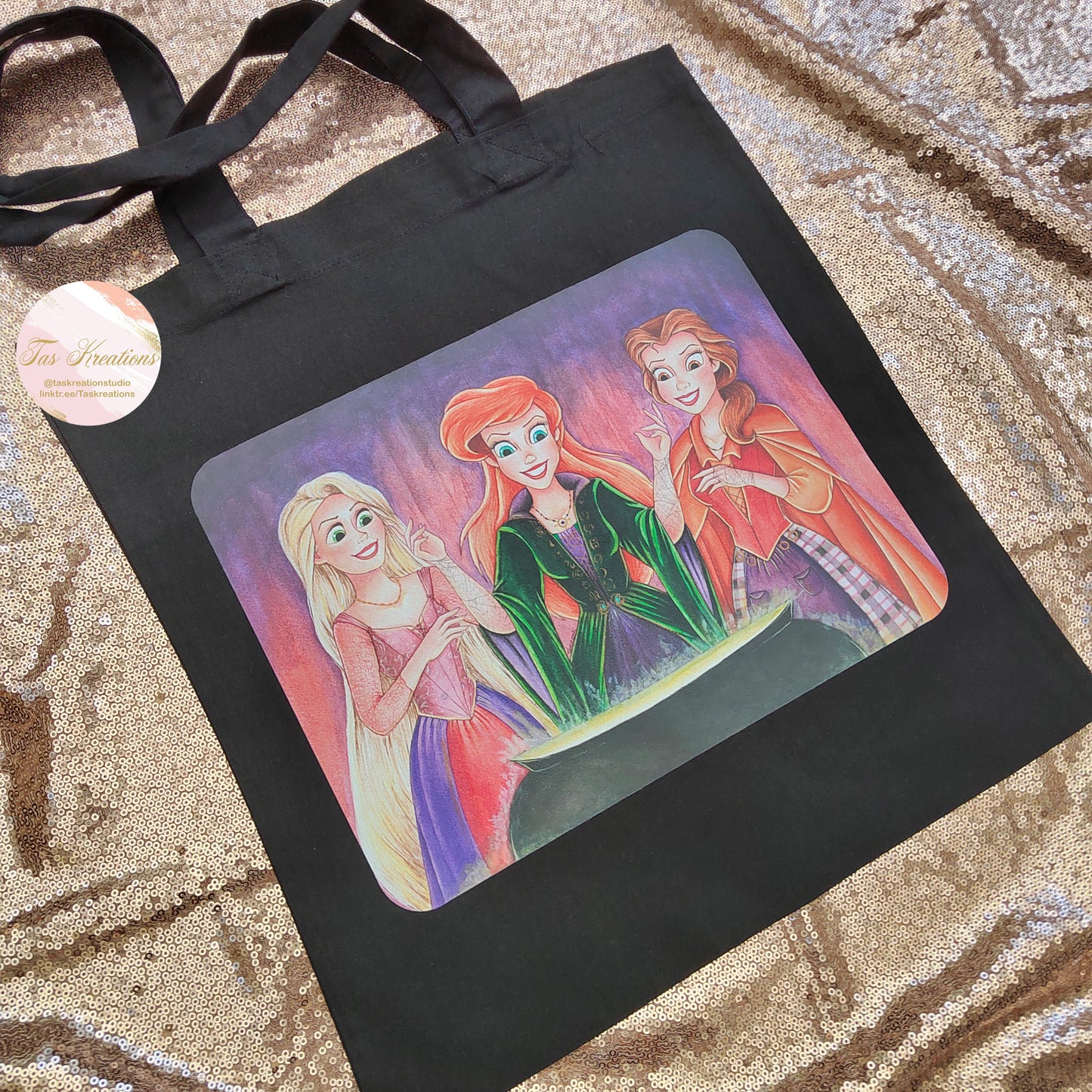 Three Witch Sisters Tote Bag