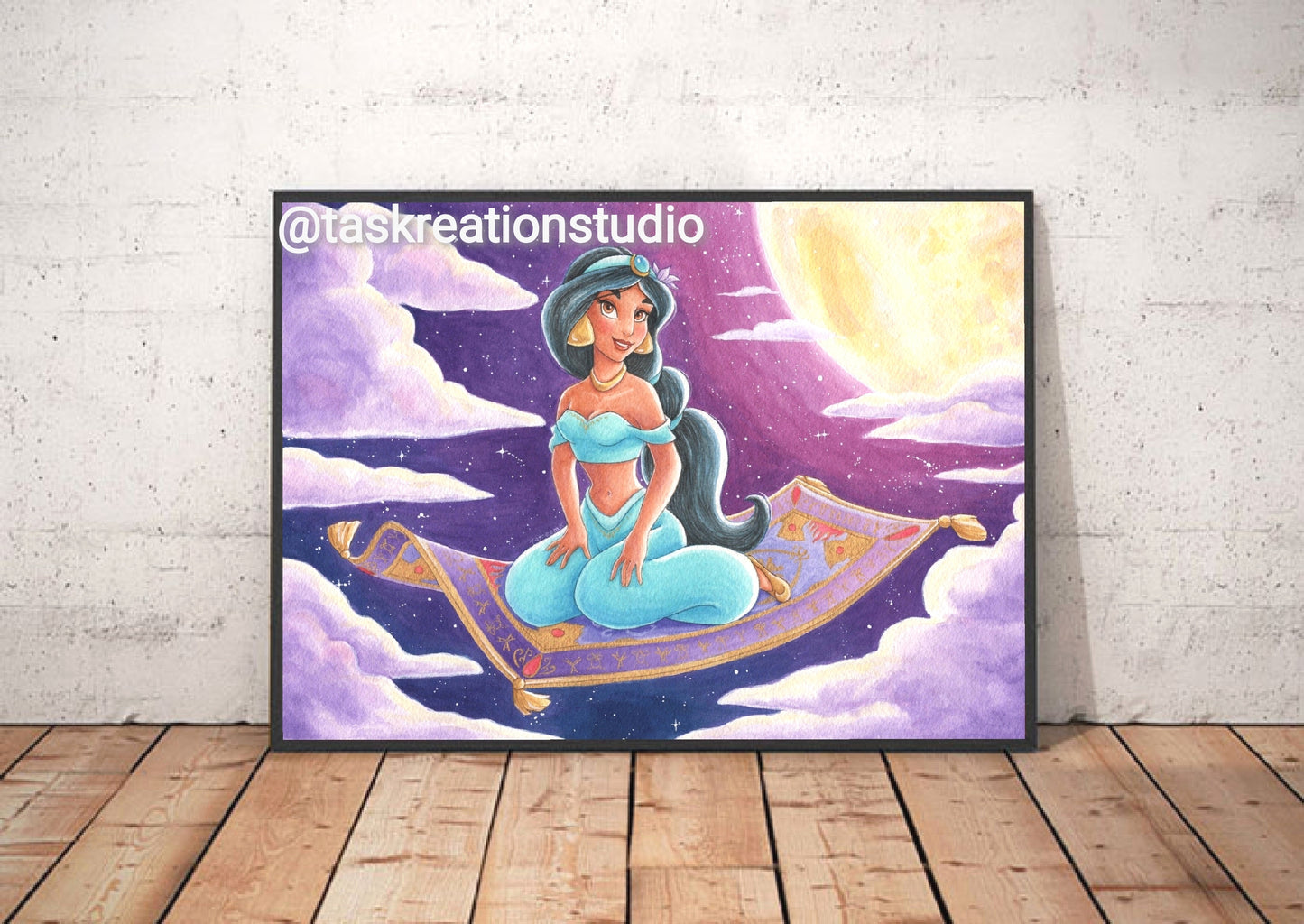 Princess and Flying Carpet Print