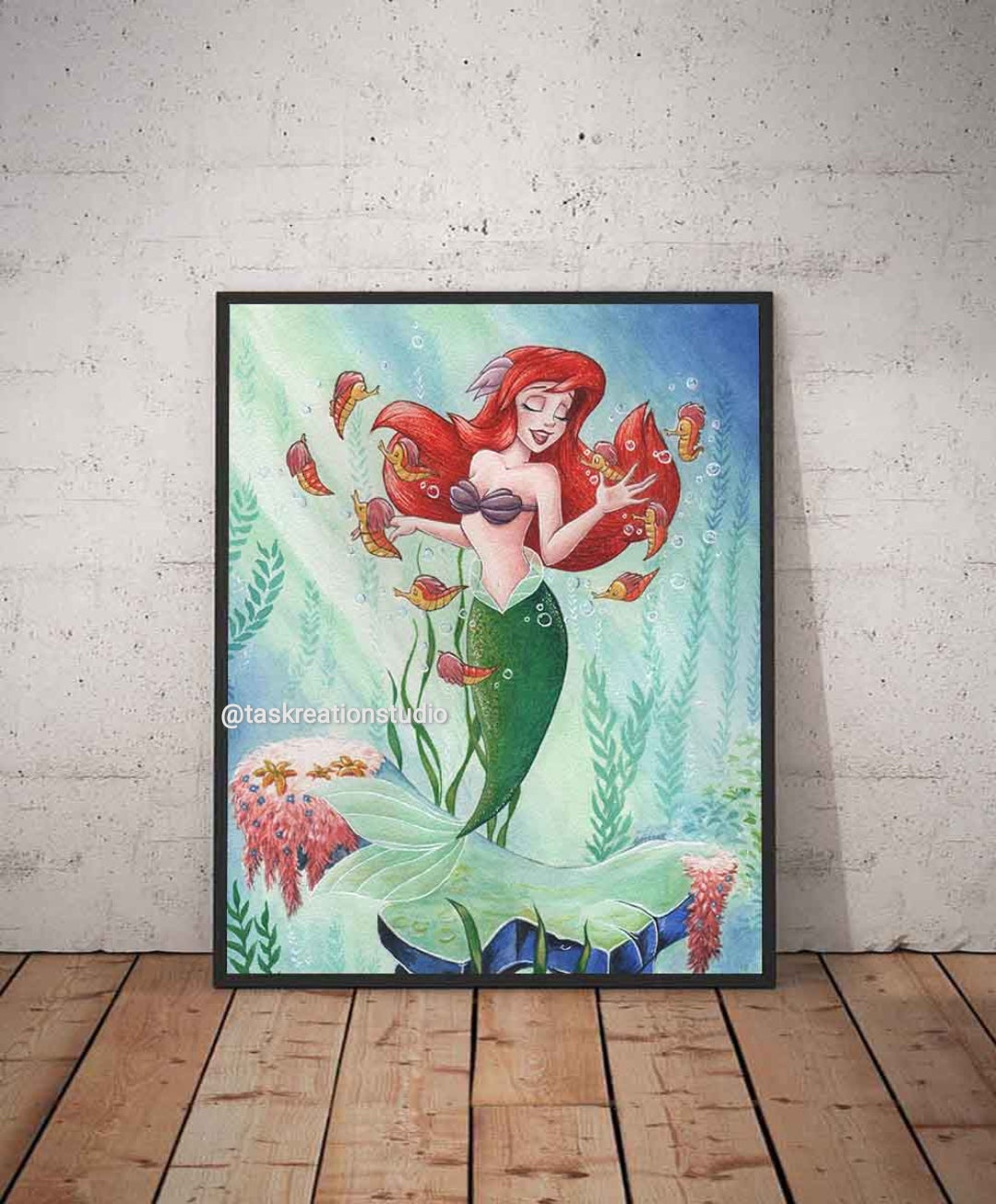 Seahorse Mermaid Print