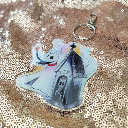 3" Zero Double Sided Acrylic Charm Keyring Accessory