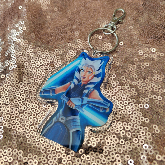 3" Thano Double Sided Acrylic Charm Keyring Accessory