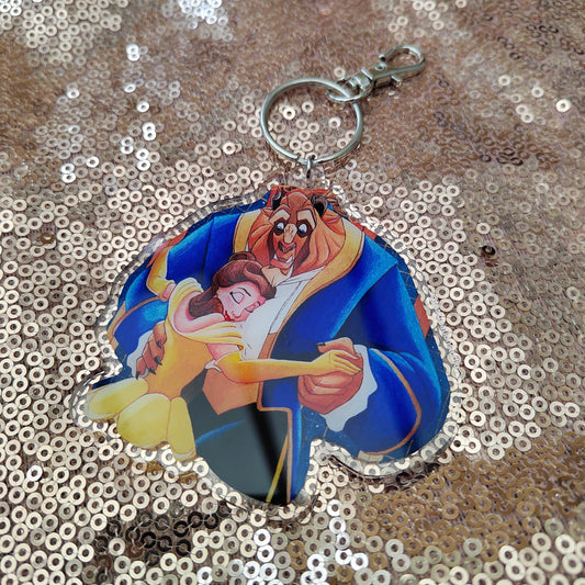 3" Ballroom Dance Double Sided Acrylic Charm Keyring Accessory