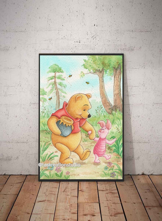 Bear and Piglet Print