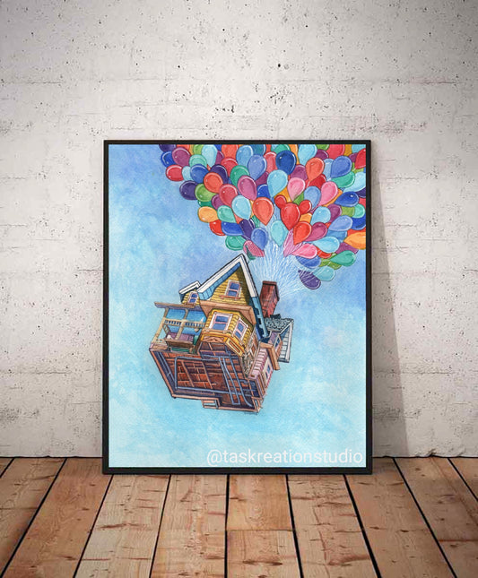 Balloon House Print