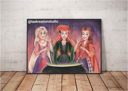 Three Witch Sisters Print