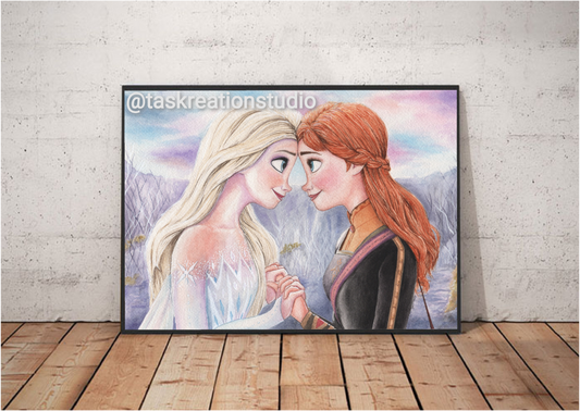 Winter Autumn Sisters Print