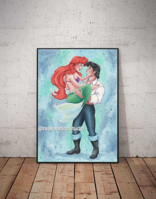 Mermaid and Prince Print