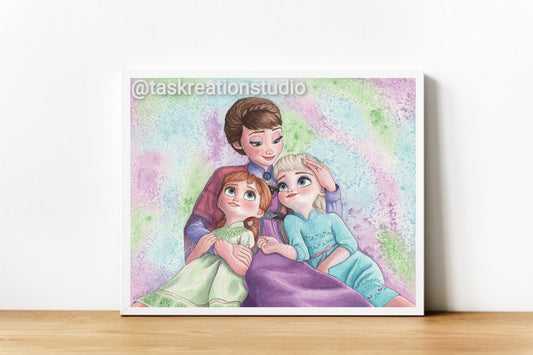 Mother and Daughters Print