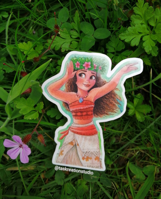 Glossy Vinyl Ocean Dance Sticker