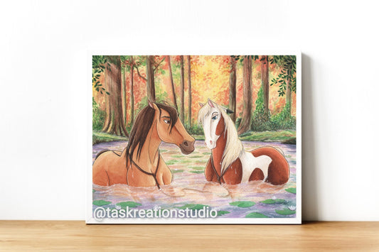 River Horses Print