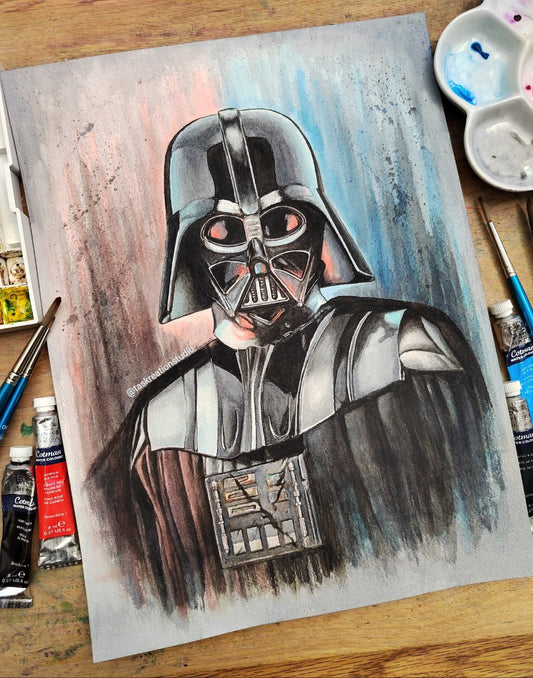 Original Watercolour Dark Side Painting