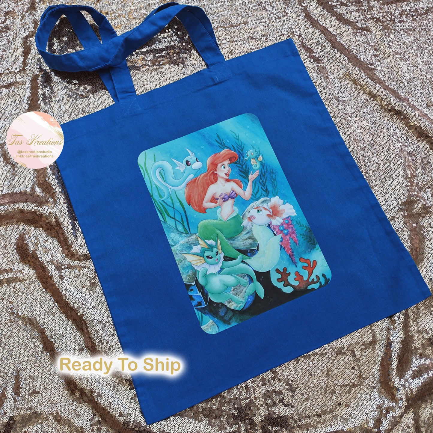 RTS Underwater Friends Royal Blue Tote