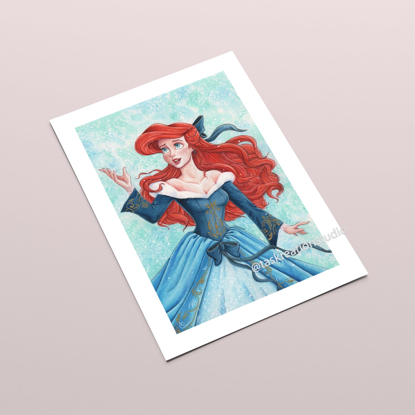 Holiday Mermaid Princess Fine Art Print