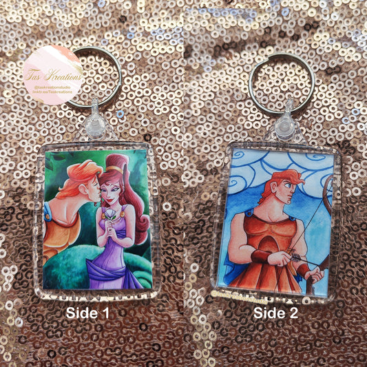 2.4" Demigod Double Sided Acrylic Charm Keyring Accessory