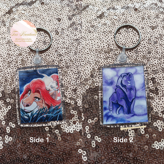 2.4" Great Kings Double Sided Acrylic Charm Keyring Accessory
