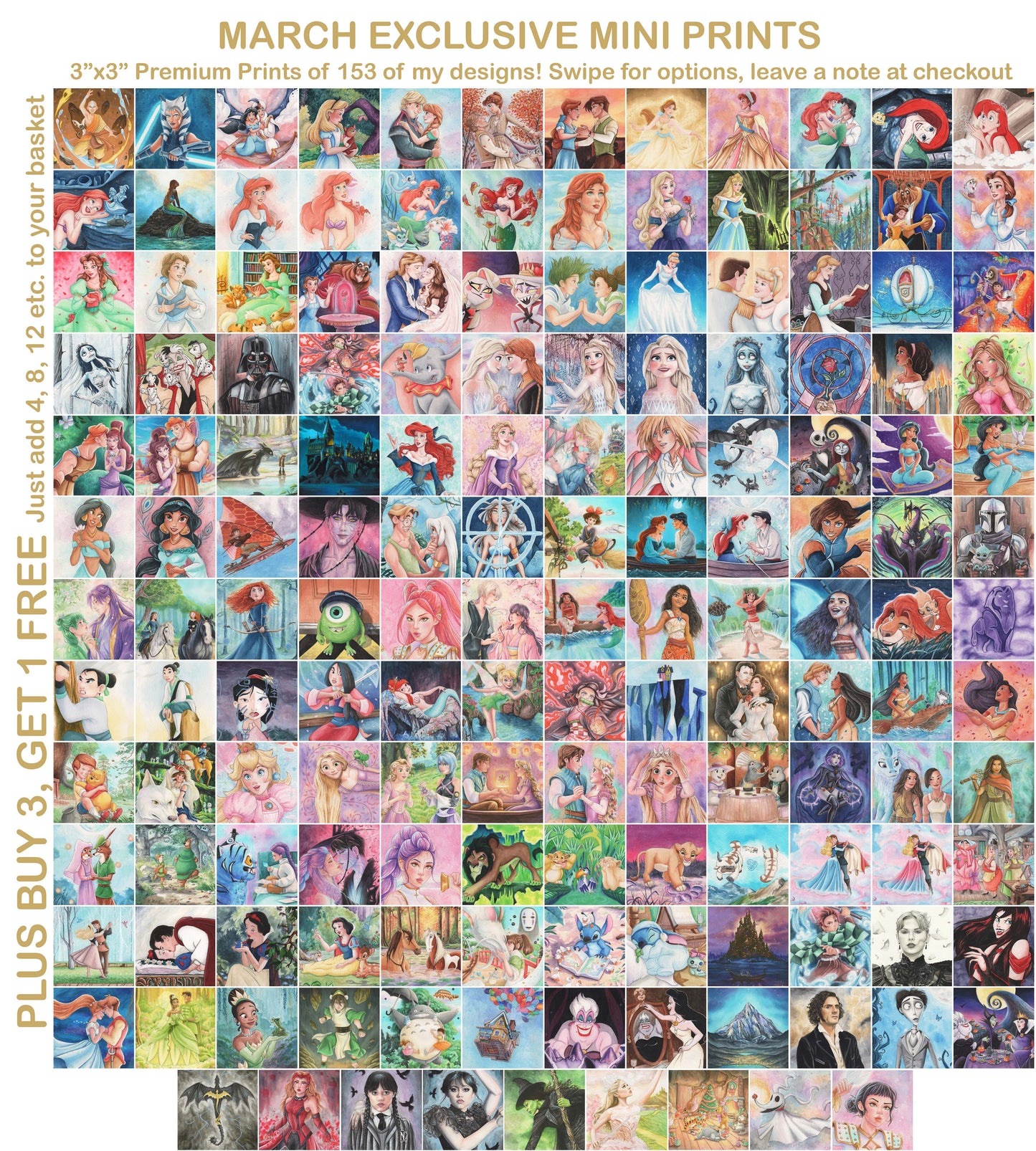 March Exclusive 3"x3" Mini Prints