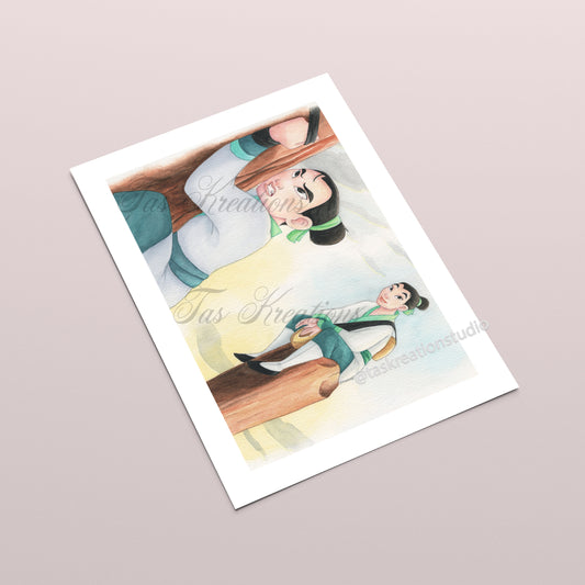 Warrior Climbing Fine Art Print