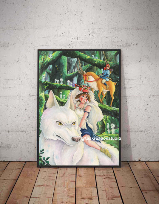 Forest Wolf Princess Print