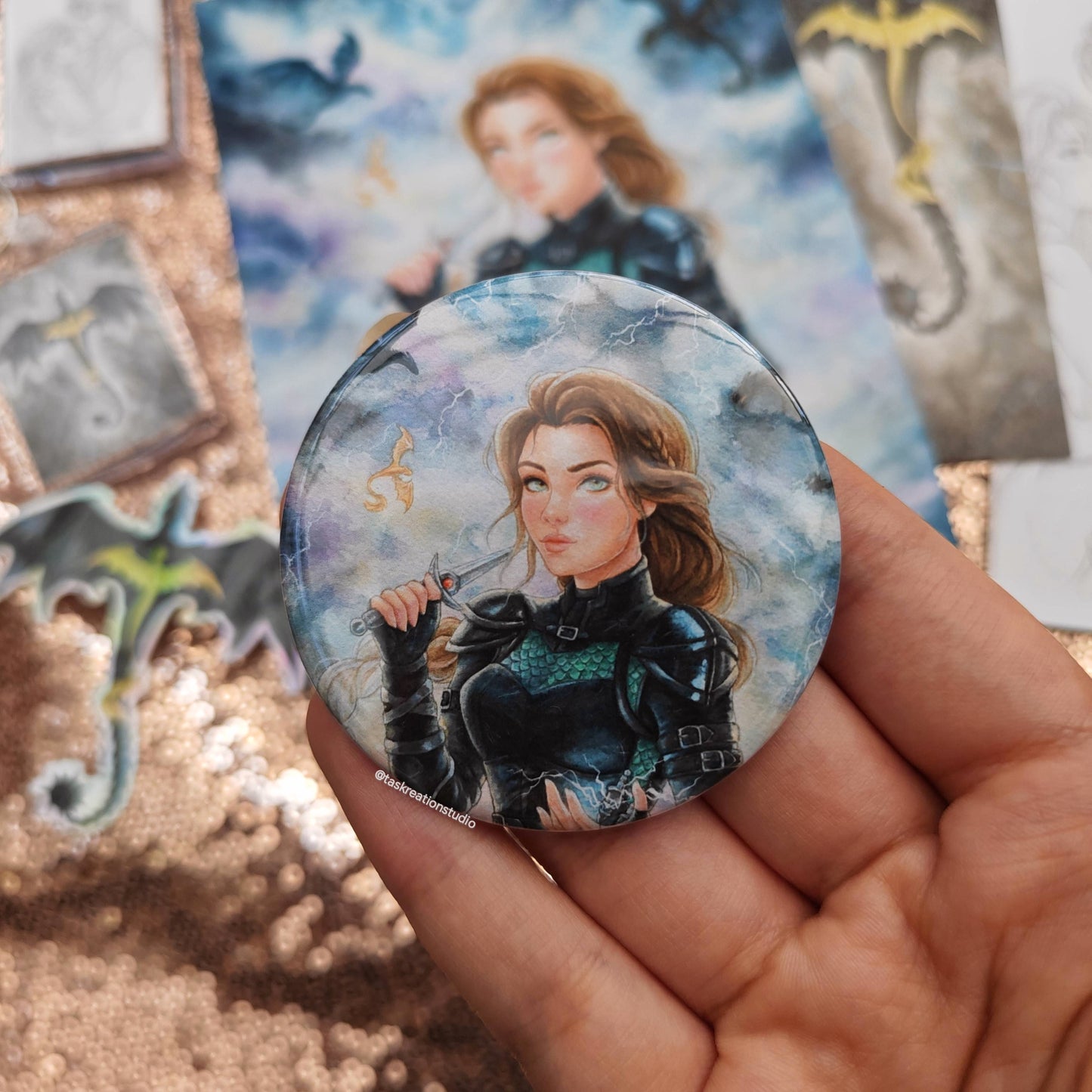 Violence Button Badge Accessory