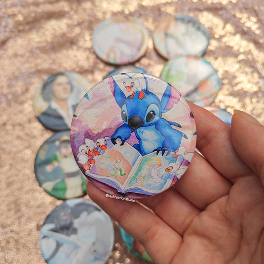 Alien and Ducklings Button Badge Accessory