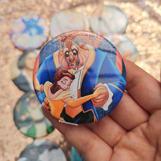 Ballroom Dance Button Badge Accessory