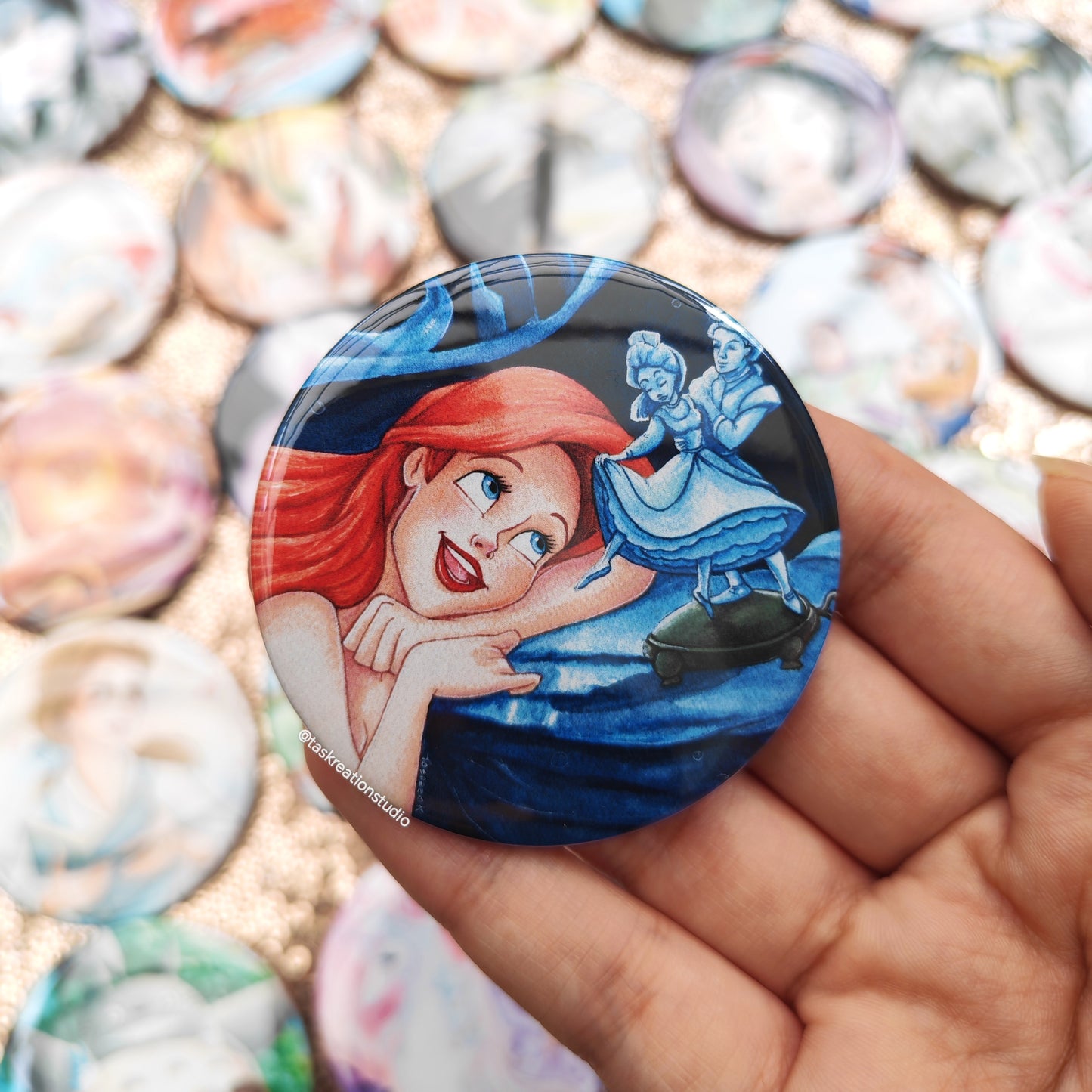 Dancing Figurines Button Badge Accessory