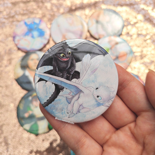 Moonlight Dragons Button Badge Accessory