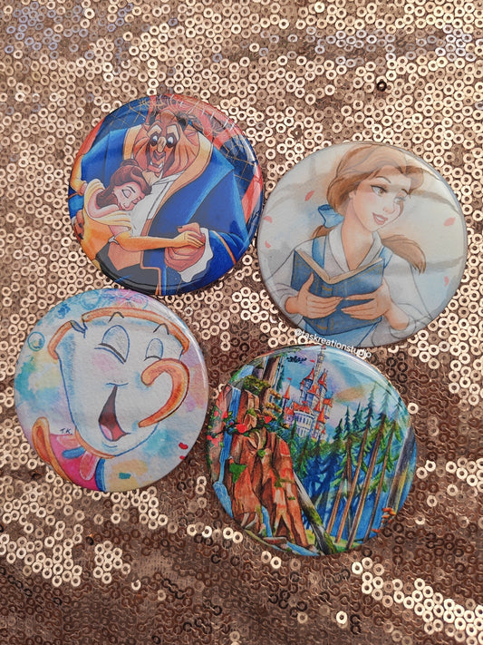 SET Beauty Princess Button Badge Accessory