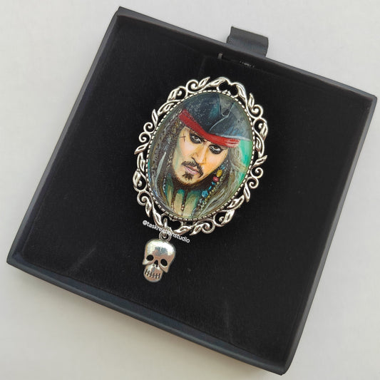 Pirate Handpainted Brooch