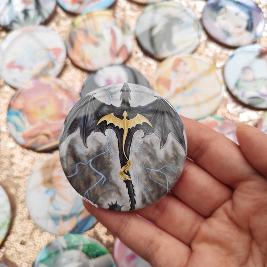 Violence Dragon Relic Button Badge Accessory