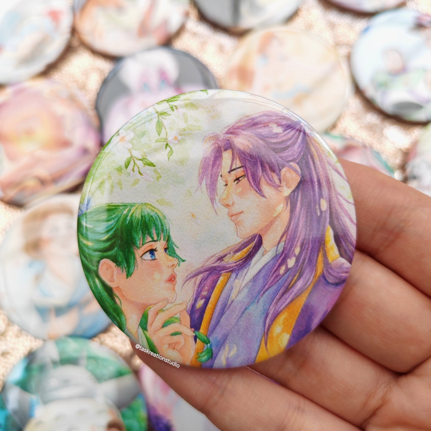 Mao and Jin Button Badge Accessory