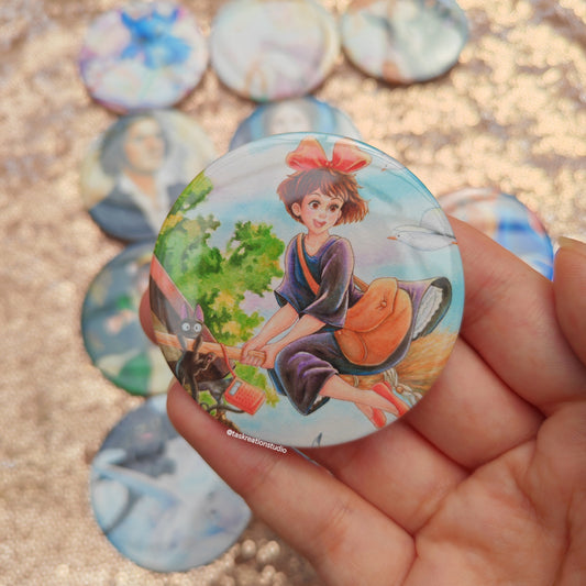 Miss Witch Button Badge Accessory