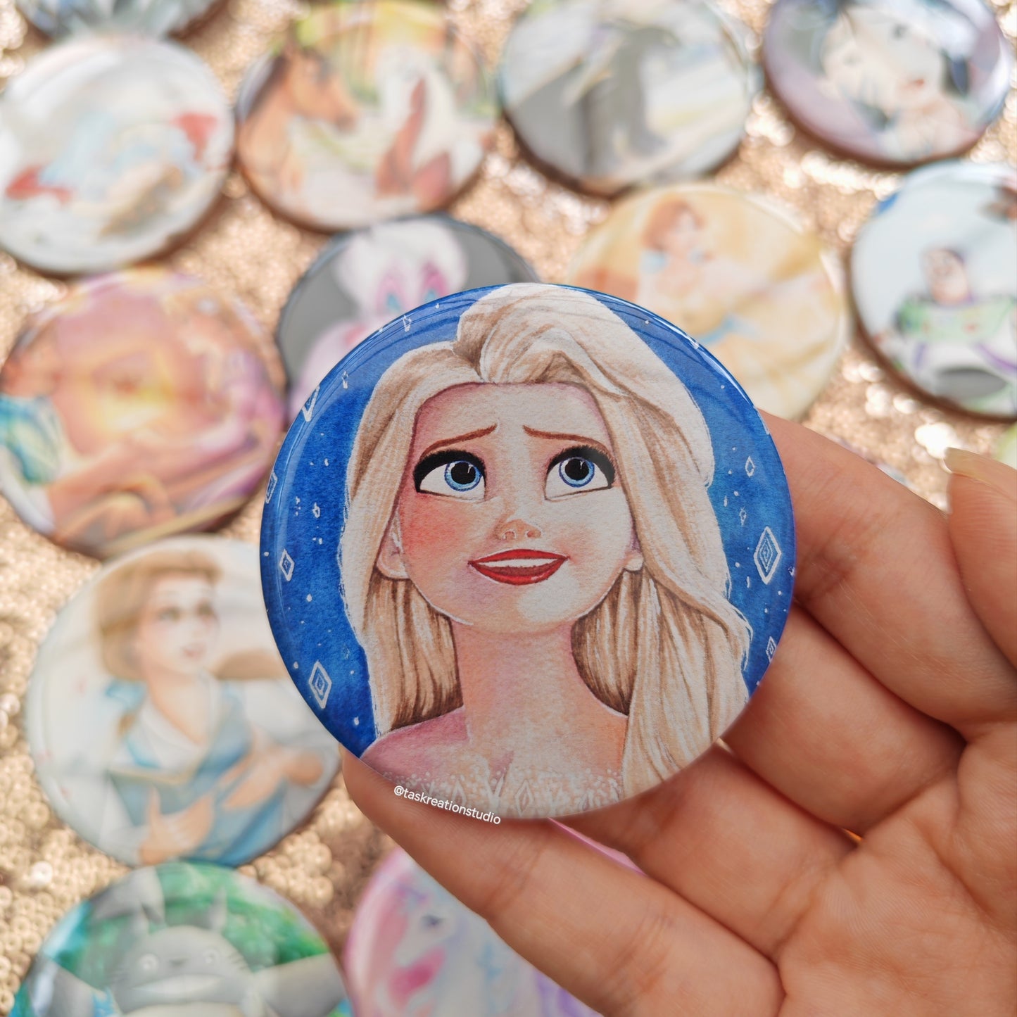 Ice Princess Button Badge Accessory