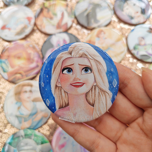 Ice Princess Button Badge Accessory
