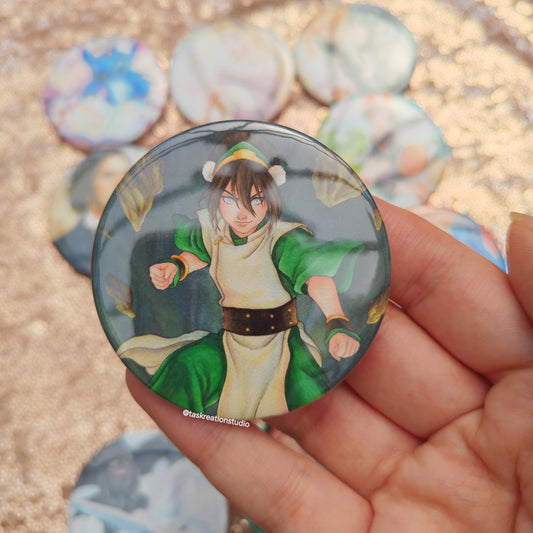 Earthbender Button Badge Accessory