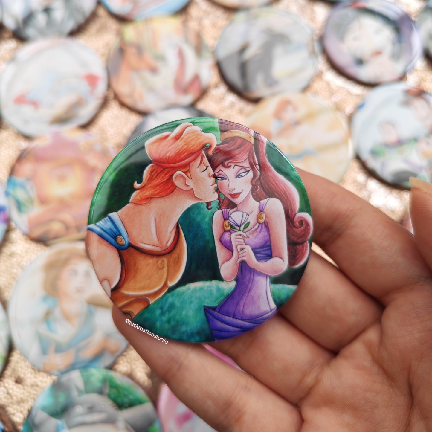 Demigod Kiss Button Badge Accessory